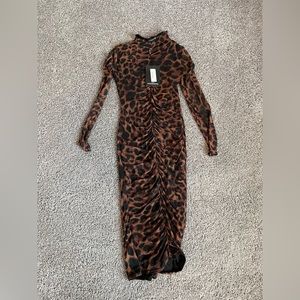 PRETTY LITTLE THING LEOPARD DRESS BRAND NEW